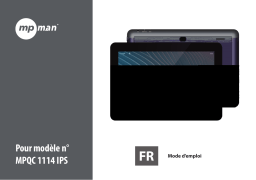 MPMan MPQC1114/1115 IPS Android Tablet Manuel utilisateur