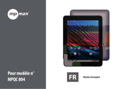 MPMan MPQC804 Android Tablet Manuel utilisateur