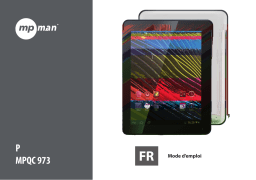 MPMan MPQC973 Android Tablet Manuel utilisateur