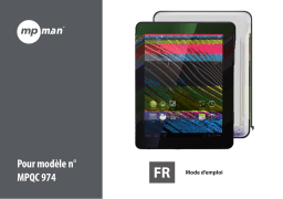 MPMan MPQC974 IPS Android Tablet Manuel utilisateur