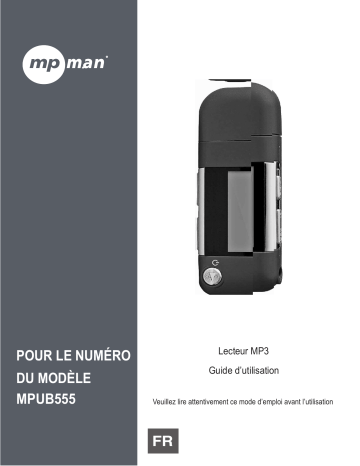 Manuel du propriétaire | MPMan MPUB555 MP3 Manuel utilisateur | Fixfr