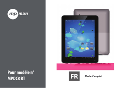 MPMan MPDC8 BT Android Tablet Manuel utilisateur