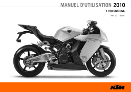 KTM 1190 RC8 US 2010 Sport Bike Manuel utilisateur