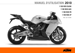 KTM 1190 RC8 JP 2010 Sport Bike Manuel utilisateur