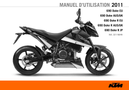 KTM 690 Duke R JP 2011 Naked Bike Manuel utilisateur