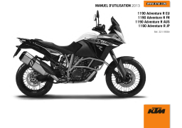 KTM 1190 Adventure R JP 2013 Travel Bike Manuel utilisateur