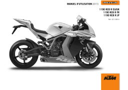 KTM 1190 RC8 R EU 2013 Sport Bike Manuel utilisateur