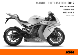 KTM 1190 RC8 R JP 2012 Sport Bike Manuel utilisateur