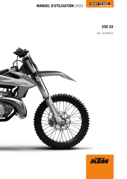 KTM 250 SX EU 2020 MX Bike Manuel utilisateur