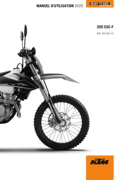 KTM 350 EXC-F US 2020 Enduro Bike Manuel utilisateur