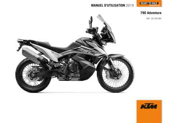 Manuel du propriétaire | KTM 790 Adventure EU 2019 Travel Bike Manuel utilisateur | Fixfr