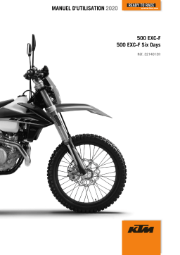 KTM 500 EXC-F Six Days US 2020 Enduro Bike Manuel utilisateur