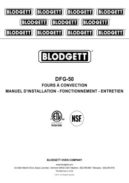 Blodgett DFG-50 DFG SERY Manuel utilisateur