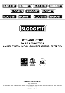 Blodgett CTB & CTBR CTB/CTBR SERY Manuel utilisateur