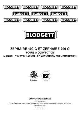 Blodgett Zephaire-100-G ZEPHAIRE SERY Manuel utilisateur