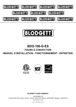 Blodgett BDO-100-G-ES BDO/SHO SERY Manuel utilisateur