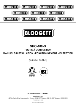 Blodgett SHO-100-G BDO/SHO SERY Manuel utilisateur