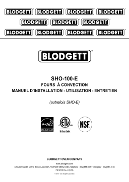 Blodgett SHO-100-E BDO/SHO SERY Manuel utilisateur