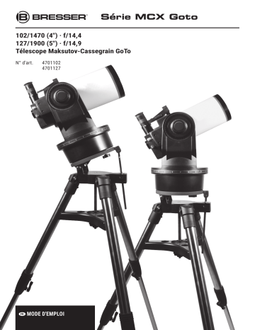 Manuel du propriétaire | Bresser Messier MCX-102 GoTo Telescope EQ/AZ Manuel utilisateur | Fixfr