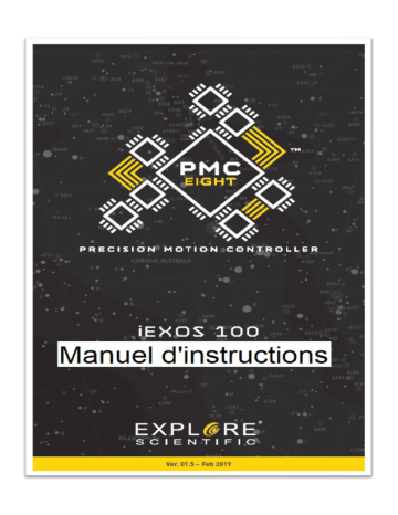 Manuel du propriétaire | Explore Scientific iEXOS-100 PMC-Eight Wifi Goto Mount Manuel utilisateur | Fixfr