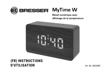 Manuel du propriétaire | Bresser MyTime W Color LED RC Alarm Clock Manuel utilisateur | Fixfr