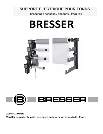 Manuel du propriétaire | Bresser MB-4Y Electric Suspension System for 4 paper backgrounds Manuel utilisateur | Fixfr