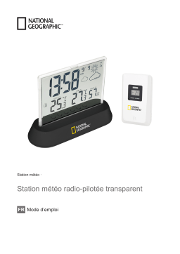 National Geographic Wireless Weatherstation Transparent Manuel utilisateur