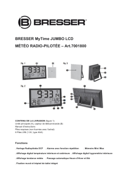 Bresser MyTime Jumbo LCD Weather Wall Clock Manuel utilisateur