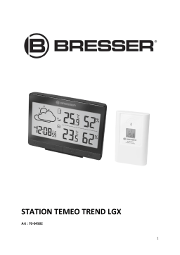 Bresser TemeoTrend LGX RC Weather Forecast Station Manuel utilisateur