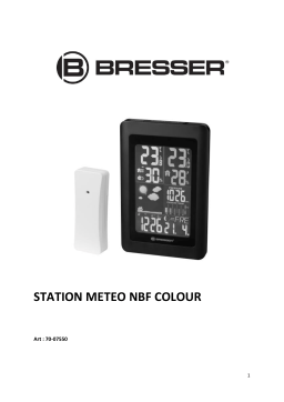 Bresser Meteo NBF Colour DCF radio controlled Weather Station Manuel utilisateur