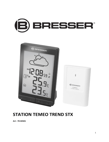 Manuel du propriétaire | Bresser TemeoTrend STX RC Weather Forecast Station Manuel utilisateur | Fixfr