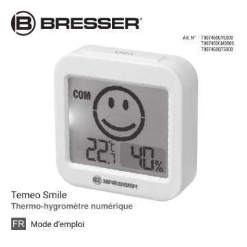 Manuel du propriétaire | Bresser Temeo Smile Thermo-hygrometer Manuel utilisateur | Fixfr