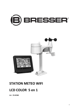 Bresser Professional WIFI colour Weather Center 5-in-1 V Manuel utilisateur