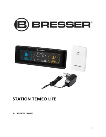 Manuel du propriétaire | Bresser Colour weather station Temeo Life Manuel utilisateur | Fixfr