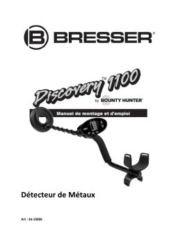 Bounty Hunter Discovery 1100 Metal Detector Manuel utilisateur