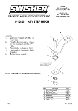 Swisher 12820 Attelage VTT: Chat IA et PDF