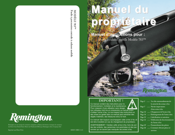 Manuel du propriétaire | Remington 700, SEVEN, 673 Manuel utilisateur | Fixfr