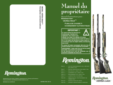 Manuel du propriétaire | Remington VERSA MAX Manuel utilisateur | Fixfr