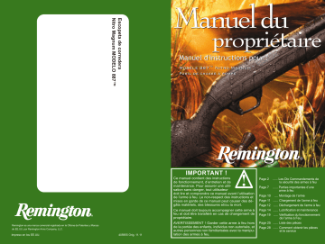 Manuel du propriétaire | Remington 887 NITRO MAGNUM Manuel utilisateur | Fixfr