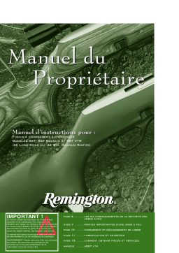 Remington 597, 597 MAGNUM & 597 VTR Manuel utilisateur