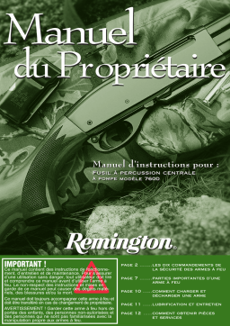 Remington 7600 Manuel utilisateur