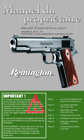 Manuel du propriétaire | Remington 7600 Manuel utilisateur | Fixfr