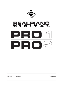 Peavey GeneralMusic RealPiano Digital Pro 1 & Pro 2 Manuel utilisateur