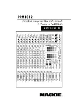 Mackie PPM1012 Manuel utilisateur