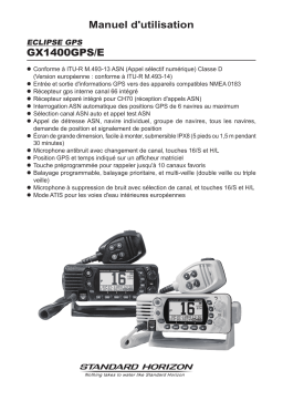 Standard Horizon GX1400GPSE Manuel utilisateur