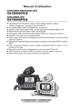 Standard Horizon GX1850GPSE GX1800GPSE Manuel utilisateur