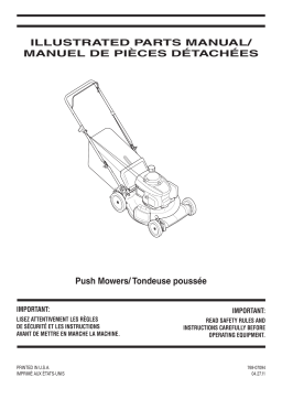 Bolens 11A-A04T565 Premium Push Lawn Mower Manuel utilisateur