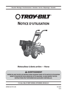 Troy-Bilt 21A682P766 Garden Tiller Manuel utilisateur