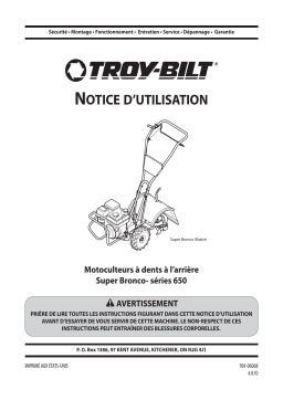 Troy-Bilt 21C655A766 Garden Tiller Manuel utilisateur