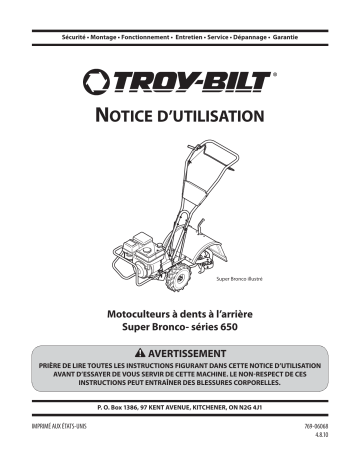 Manuel du propriétaire | Troy-Bilt 21C655A766 Garden Tiller Manuel utilisateur | Fixfr